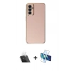 MARSİLYAN™- Galaxy A14 4G Kılıf Yankı Serisi - Siyah 3D Antistatik Seramik Nano Ekran Koruyucu + Kamera Lens Koruma Cam - SF