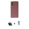 MARSİLYAN™- Galaxy A14 4G Kılıf Yankı Serisi - Siyah Joko Magic 5D Cam + Şeffaf Kamera Lens Koruma Cam
