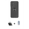 MARSİLYAN™- Galaxy A14 4G Kılıf Yörünge Çizgi - Siyah Joko Magic 5D Cam + Kamera Lens Koruma Cam - SF