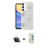 MARSİLYAN™- Galaxy A14 4G Kılıf Yörünge Form - Siyah 20D Premium Cam Ekran Koruyucu + Kamera Lens Koruma Cam - SF