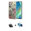 MARSİLYAN™- Galaxy A14 4G Kılıf Zirve Modern Prime - Siyah 3D Antistatik Cam Ekran Koruyucu + Kamera Lens Koruma Cam - SF