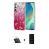 MARSİLYAN™- Galaxy A14 4G Kılıf Zirve Modern Prime - Siyah 6D Antistatik Mat Seramik Hayalet Nano Ekran Koruyucu + Kamera Lens Koruma Cam - SF
