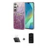 MARSİLYAN™- Galaxy A14 4G Kılıf Zirve Modern Prime - Siyah 6D Antistatik Mat Seramik Hayalet Nano Ekran Koruyucu + Kamera Lens Koruma Cam - SF