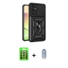 MARSİLYAN™- Galaxy A15 4G Kılıf Ahenk Klasik - Siyah Joko Magic 5D Cam + Raze Metal Kamera Lens - GS