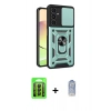 MARSİLYAN™- Galaxy A15 4G Kılıf Ahenk Klasik - Siyah Joko Magic 5D Cam + Raze Metal Kamera Lens - SH