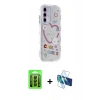 MARSİLYAN™- Galaxy A15 4G Kılıf Ahenk Modern Serisi - Siyah 3D Antistatik Cam Ekran Koruyucu + Raze Metal Kamera Lens - SH