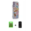MARSİLYAN™- Galaxy A15 4G Kılıf Ahenk Modern Serisi - Siyah 6D Antistatik Mat Seramik Hayalet Nano Ekran Koruyucu + Raze Metal Kamera Lens - SH