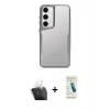 MARSİLYAN™- Galaxy A15 4G Kılıf Akış Çizgi Koleksiyonu - Şeffaf Pasifik Cam Ekran Koruyucu + Şeffaf Kamera Lens Koruma Cam