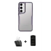 MARSİLYAN™- Galaxy A15 4G Kılıf Akış Çizgi Koleksiyonu - Siyah 6D Antistatik Mat Seramik Hayalet Nano Ekran Koruyucu + Kamera Lens Koruma Cam - SF
