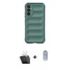 MARSİLYAN™- Galaxy A15 4G Kılıf Atlas Koleksiyonu - Siyah Joko Magic 5D Cam + Şeffaf Kamera Lens Koruma Cam