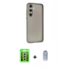 MARSİLYAN™- Galaxy A15 4G Kılıf Atlas Minimal Prime - Siyah Joko Magic 5D Cam + Raze Metal Kamera Lens - GS