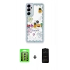 MARSİLYAN™- Galaxy A15 4G Kılıf Çekirdek Asil - Siyah 6D Antistatik Mat Seramik Hayalet Nano Ekran Koruyucu + Raze Metal Kamera Lens - GS