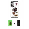 MARSİLYAN™- Galaxy A15 4G Kılıf Çekirdek Asil - Siyah 6D Antistatik Mat Seramik Hayalet Nano Ekran Koruyucu + Raze Metal Kamera Lens - SH