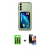 MARSİLYAN™- Galaxy A15 4G Kılıf Doruk Klasik Koleksiyonu - Siyah 3D Antistatik Mat Seramik Nano Ekran Koruyucu + Raze Metal Kamera Lens - SH