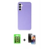 MARSİLYAN™- Galaxy A15 4G Kılıf Doruk Klasik Özel Seri - Siyah 3D Antistatik Mat Seramik Nano Ekran Koruyucu + Raze Metal Kamera Lens - GS