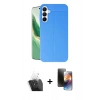 MARSİLYAN™- Galaxy A15 4G Kılıf Doruk Klasik Özel Seri - Siyah 3D Antistatik Mat Seramik Nano Ekran Koruyucu + Kamera Lens Koruma Cam - SF