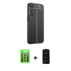 MARSİLYAN™- Galaxy A15 4G Kılıf Doruk Klasik Özel Seri - Siyah 6D Antistatik Mat Seramik Hayalet Nano Ekran Koruyucu + Raze Metal Kamera Lens - GS