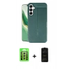 MARSİLYAN™- Galaxy A15 4G Kılıf Doruk Klasik Özel Seri - Siyah 6D Antistatik Mat Seramik Hayalet Nano Ekran Koruyucu + Raze Metal Kamera Lens - GS