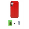 MARSİLYAN™- Galaxy A15 4G Kılıf Doruk Klasik Özel Seri - Siyah Joko Magic 5D Cam + Raze Metal Kamera Lens - SH