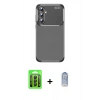 MARSİLYAN™- Galaxy A15 4G Kılıf Eksen Form Prime - Siyah Joko Magic 5D Cam + Raze Metal Kamera Lens - SH