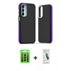 MARSİLYAN™- Galaxy A15 4G Kılıf Eksen Işık - Şeffaf Pasifik Cam Ekran Koruyucu + Raze Metal Kamera Lens - SH