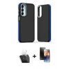 MARSİLYAN™- Galaxy A15 4G Kılıf Eksen Işık - Siyah 3D Antistatik Mat Seramik Nano Ekran Koruyucu + Kamera Lens Koruma Cam - SF