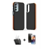 MARSİLYAN™- Galaxy A15 4G Kılıf Eksen Işık - Siyah 3D Antistatik Mat Seramik Nano Ekran Koruyucu + Kamera Lens Koruma Cam - SF