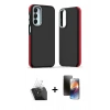 MARSİLYAN™- Galaxy A15 4G Kılıf Eksen Işık - Siyah 3D Antistatik Mat Seramik Nano Ekran Koruyucu + Kamera Lens Koruma Cam - SF
