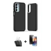 MARSİLYAN™- Galaxy A15 4G Kılıf Eksen Işık - Siyah 3D Antistatik Mat Seramik Nano Ekran Koruyucu + Kamera Lens Koruma Cam - SF