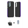 MARSİLYAN™- Galaxy A15 4G Kılıf Eksen Işık - Siyah Joko Magic 5D Cam + Kamera Lens Koruma Cam - SF