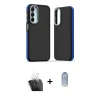MARSİLYAN™- Galaxy A15 4G Kılıf Eksen Işık - Siyah Joko Magic 5D Cam + Kamera Lens Koruma Cam - SF