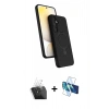MARSİLYAN™- Galaxy A15 4G Kılıf İz Işık Koleksiyonu - Siyah 3D Antistatik Seramik Nano Ekran Koruyucu + Kamera Lens Koruma Cam - SF