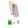 MARSİLYAN™- Galaxy A15 4G Kılıf İz Işık Koleksiyonu - Siyah Joko Magic 5D Cam + Raze Metal Kamera Lens - SH