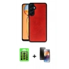 MARSİLYAN™- Galaxy A15 4G Kılıf Kıvılcım Işık Serisi - Siyah 3D Antistatik Mat Seramik Nano Ekran Koruyucu + Raze Metal Kamera Lens - SH