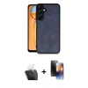 MARSİLYAN™- Galaxy A15 4G Kılıf Kıvılcım Işık Serisi - Siyah 3D Antistatik Mat Seramik Nano Ekran Koruyucu + Kamera Lens Koruma Cam - SF