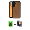 MARSİLYAN™- Galaxy A15 4G Kılıf Kıvılcım Işık Serisi - Siyah 3D Antistatik Mat Seramik Nano Ekran Koruyucu + Raze Metal Kamera Lens - SH
