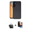MARSİLYAN™- Galaxy A15 4G Kılıf Kıvılcım Işık Serisi - Siyah 3D Antistatik Mat Seramik Nano Ekran Koruyucu + Kamera Lens Koruma Cam - SF