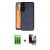 MARSİLYAN™- Galaxy A15 4G Kılıf Kıvılcım Işık Serisi - Siyah 3D Antistatik Mat Seramik Nano Ekran Koruyucu + Raze Metal Kamera Lens - SH