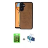 MARSİLYAN™- Galaxy A15 4G Kılıf Kıvılcım Işık Serisi - Siyah 3D Antistatik Seramik Nano Ekran Koruyucu + Raze Metal Kamera Lens - GS