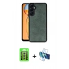 MARSİLYAN™- Galaxy A15 4G Kılıf Kıvılcım Işık Serisi - Siyah 3D Antistatik Seramik Nano Ekran Koruyucu + Raze Metal Kamera Lens - GS