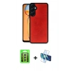 MARSİLYAN™- Galaxy A15 4G Kılıf Kıvılcım Işık Serisi - Siyah 3D Antistatik Seramik Nano Ekran Koruyucu + Raze Metal Kamera Lens - GS