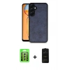 MARSİLYAN™- Galaxy A15 4G Kılıf Kıvılcım Işık Serisi - Siyah 6D Antistatik Mat Seramik Hayalet Nano Ekran Koruyucu + Raze Metal Kamera Lens - GS