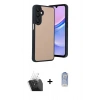 MARSİLYAN™- Galaxy A15 4G Kılıf Kıvılcım Işık Serisi - Siyah Joko Magic 5D Cam + Kamera Lens Koruma Cam - SF
