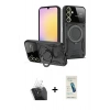 MARSİLYAN™- Galaxy A15 4G Kılıf Kıvılcım Modern Serisi - Şeffaf Pasifik Cam Ekran Koruyucu + Kamera Lens Koruma Cam - SF