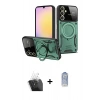 MARSİLYAN™- Galaxy A15 4G Kılıf Kıvılcım Modern Serisi - Siyah Joko Magic 5D Cam + Kamera Lens Koruma Cam - SF