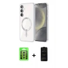 MARSİLYAN™- Galaxy A15 4G Kılıf Nova Işık Özel Seri - Siyah 6D Antistatik Mat Seramik Hayalet Nano Ekran Koruyucu + Raze Metal Kamera Lens - GS