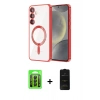 MARSİLYAN™- Galaxy A15 4G Kılıf Nova Işık Özel Seri - Siyah 6D Antistatik Mat Seramik Hayalet Nano Ekran Koruyucu + Raze Metal Kamera Lens - SH