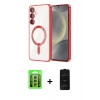 MARSİLYAN™- Galaxy A15 4G Kılıf Nova Işık Özel Seri - Siyah 6D Antistatik Mat Seramik Hayalet Nano Ekran Koruyucu + Raze Metal Kamera Lens - GS