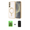 MARSİLYAN™- Galaxy A15 4G Kılıf Nova Işık Özel Seri - Siyah 6D Antistatik Mat Seramik Hayalet Nano Ekran Koruyucu + Raze Metal Kamera Lens - SH
