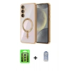 MARSİLYAN™- Galaxy A15 4G Kılıf Nova Işık Özel Seri - Siyah Joko Magic 5D Cam + Raze Metal Kamera Lens - GS